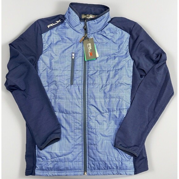 RLX Ralph Lauren Other - NWT RLX RALPH LAUREN Mens Medium Houndstooth Wool-Blend Quilted Jacket Blue $268
